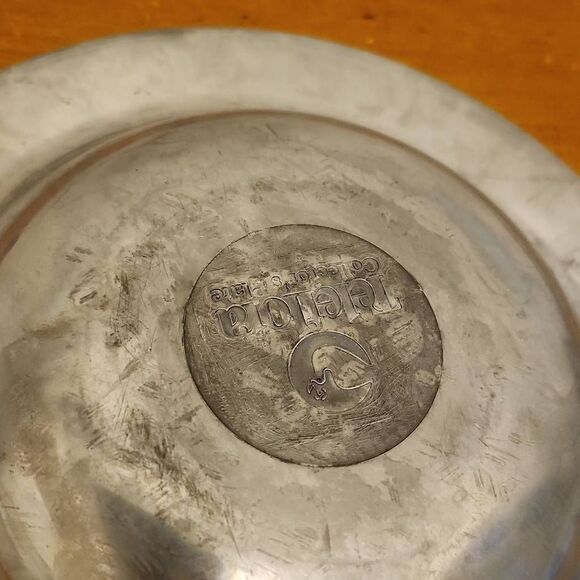 Peace On Earth Metal Tray/ Hammered Metal Tray/ Pewter Style Tray... - Picture 3 of 4